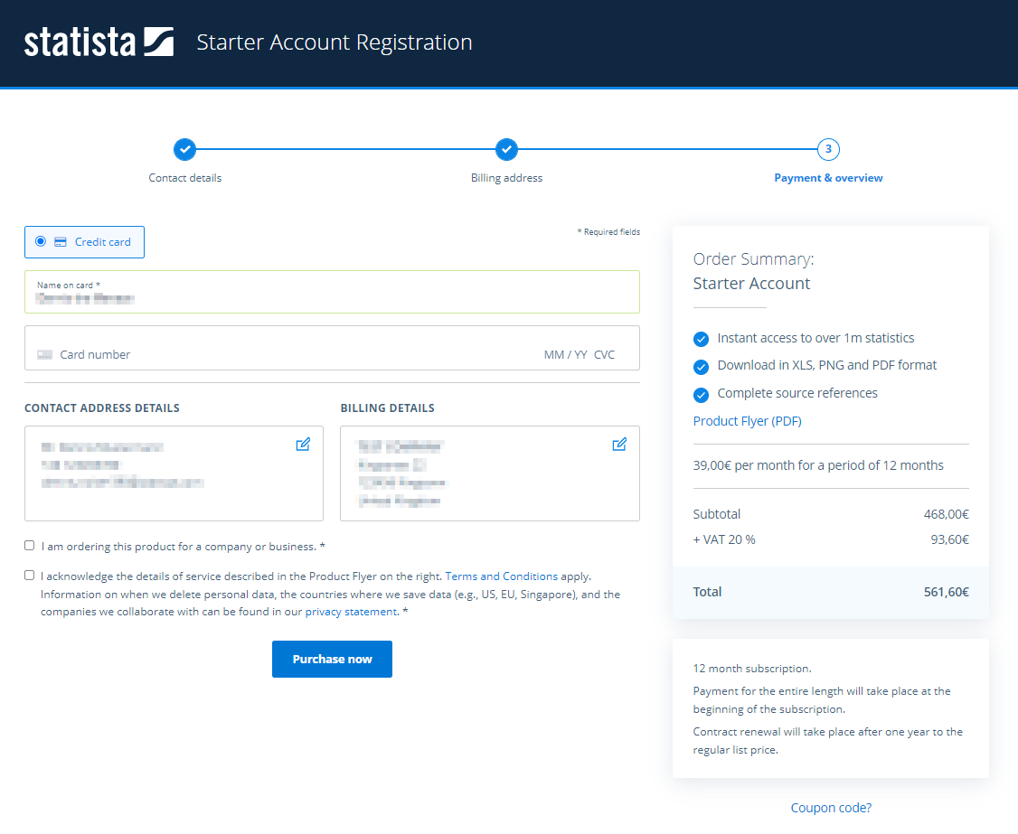 Payment Details Form