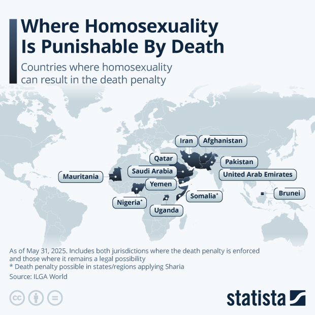Where Homosexuality Is Punishable By Death - Infographic