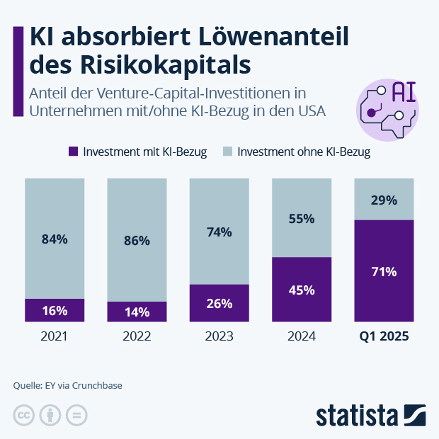 Wie viel Risikokapital fließt in KI-Unternehmen? - Infografik