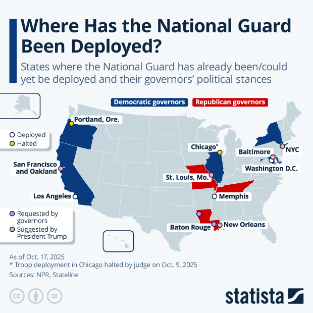 Where Has the National Guard Been Deployed? - Infographic