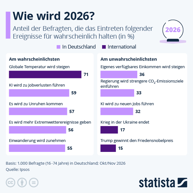 Was Die Deutschen dieses Jahr erwarten? - Infografik
