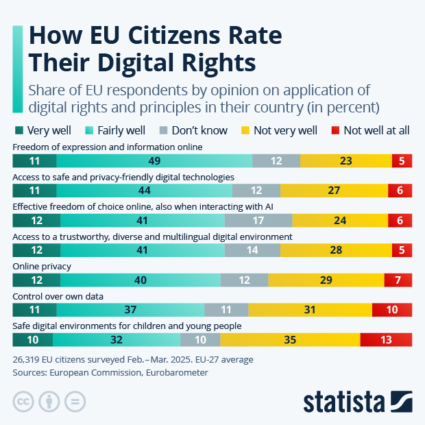 How EU Citizens Rate Their Digital Rights - Infographic
