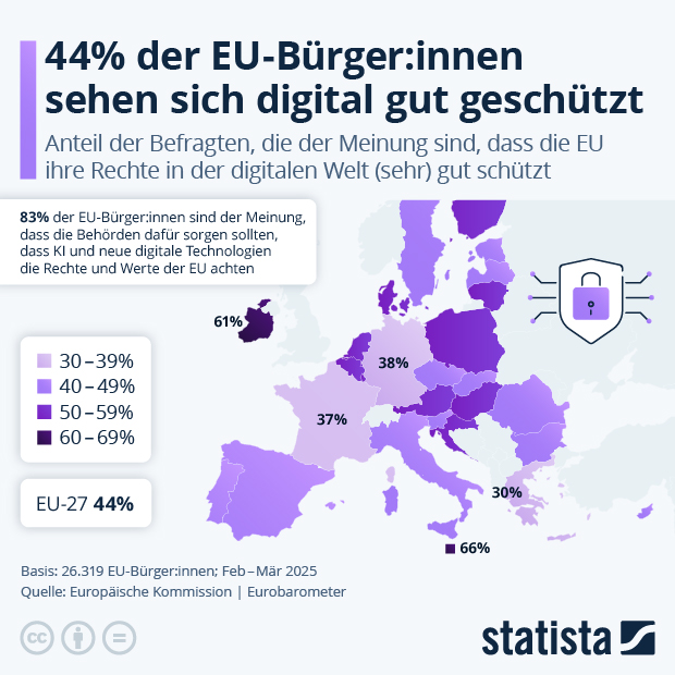 Wie gut schützt die EU unsere Rechte in der digitalen Welt? - Infografik