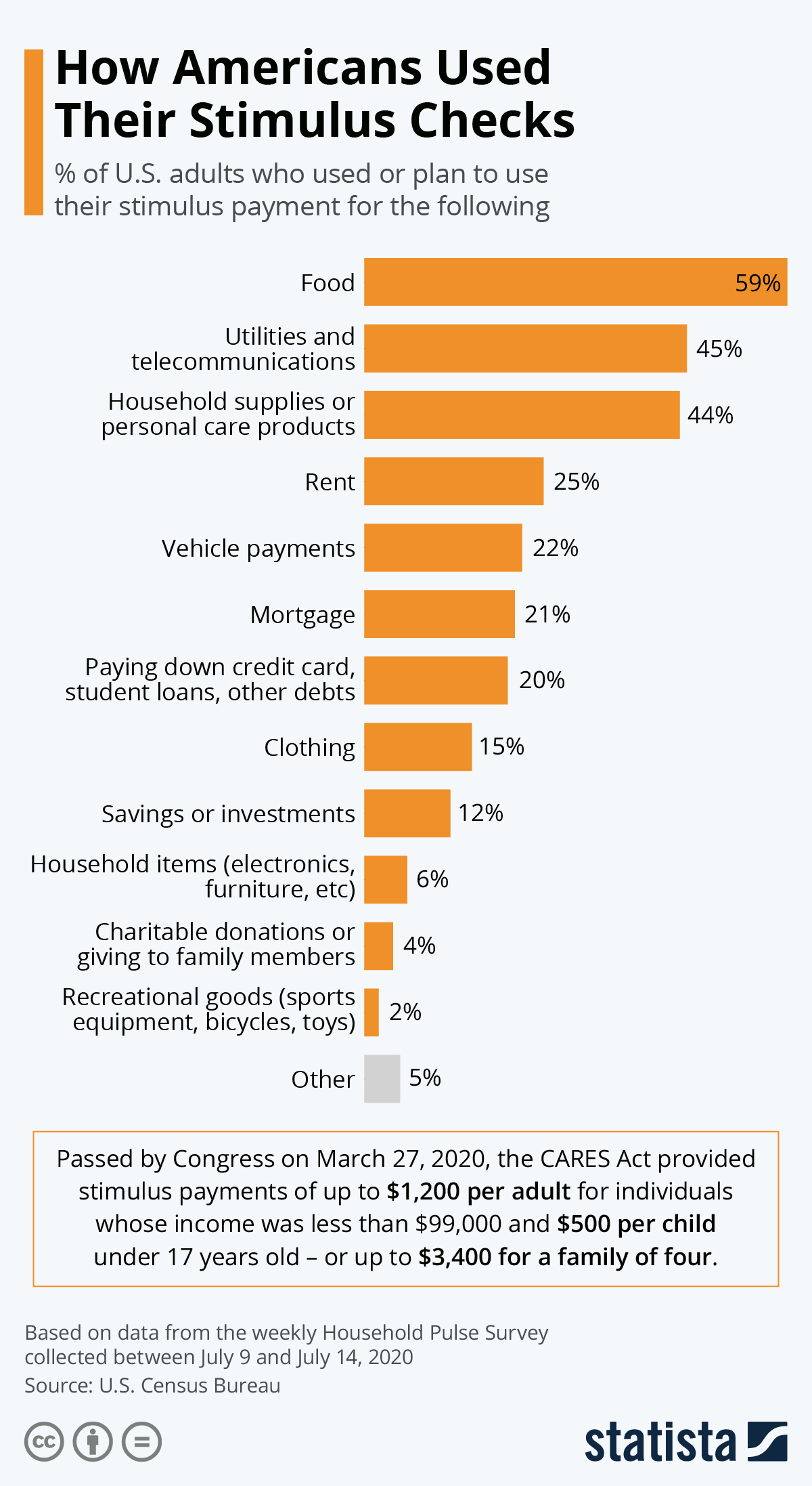 Infographic: How Americans Used Their Stimulus Checks | Statista