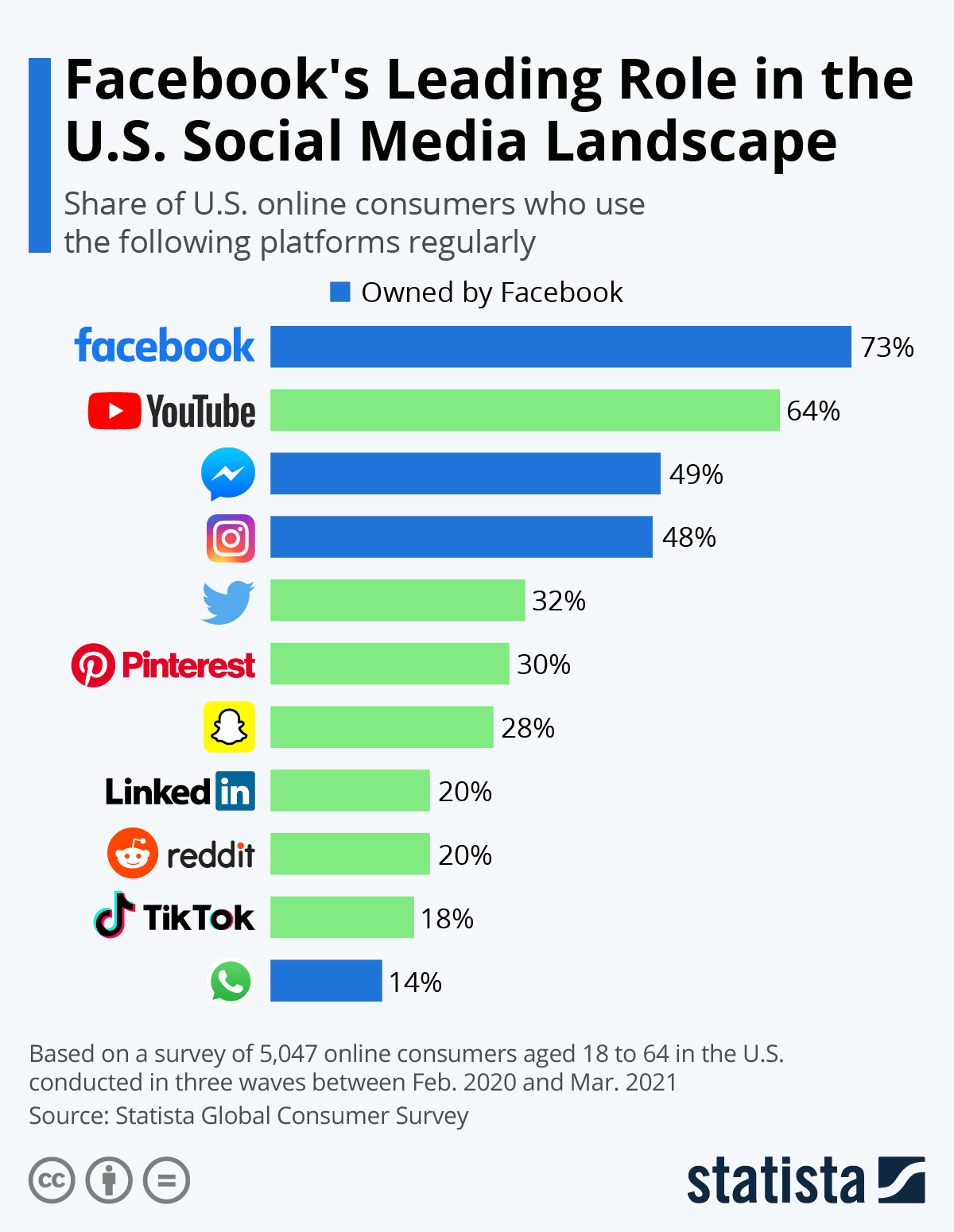 Chart Facebook's Leading Role in the U.S. Social Media Landscape