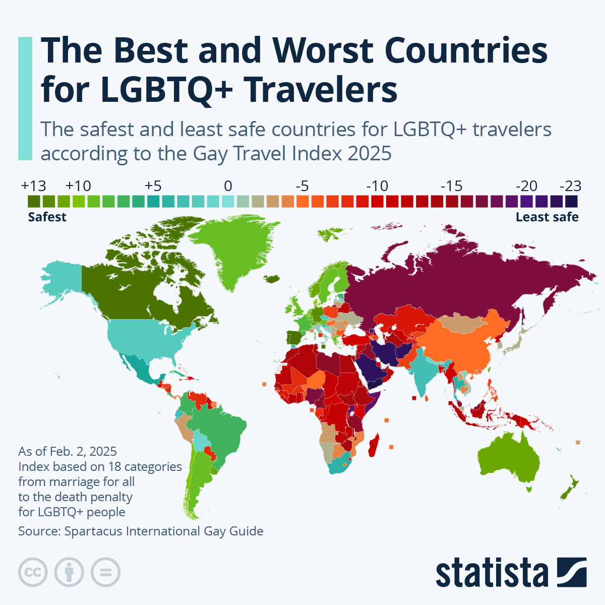 The Safest and Most Dangerous Countries to Travel for LGBTQ+ Tourists