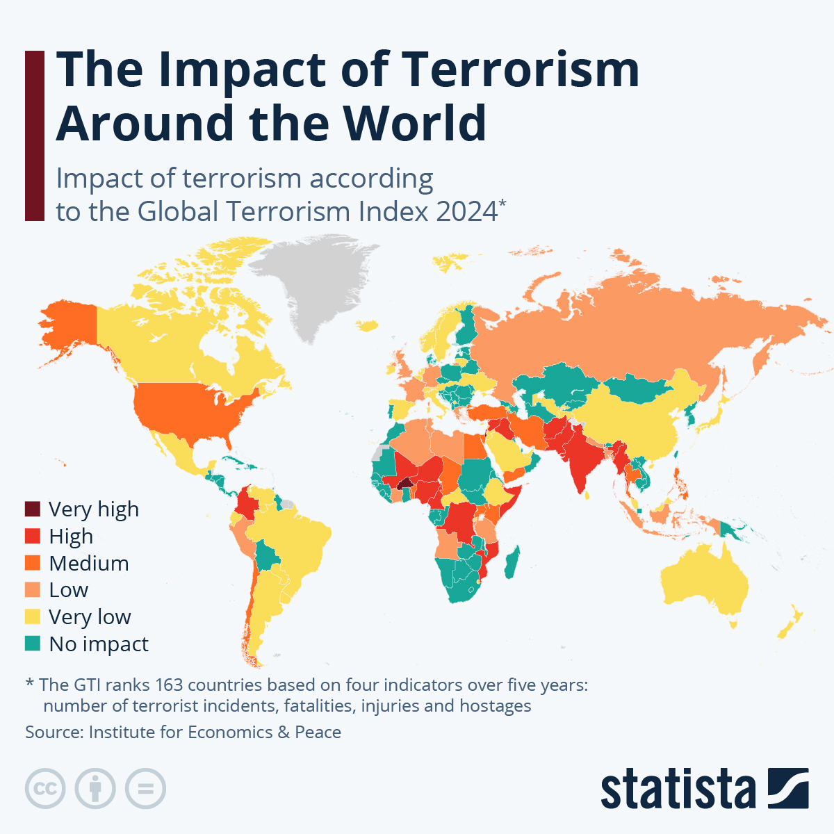  The Impact of Terrorism Around the World | Statista