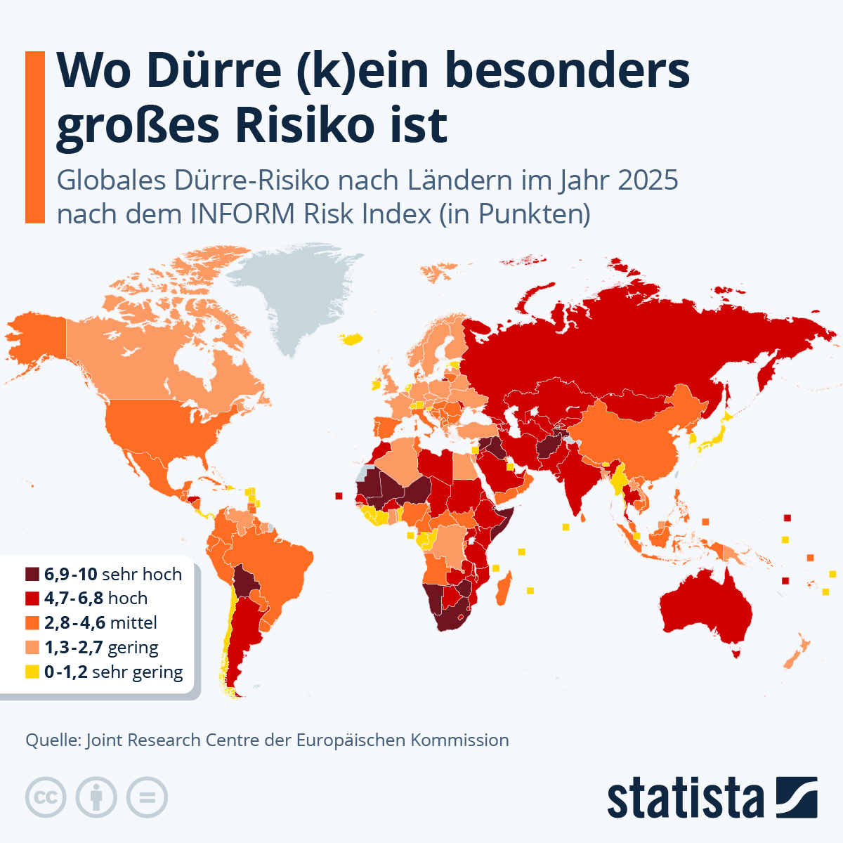 Infografik: Welche Länder sind besonders von Dürre bedroht? | Statista