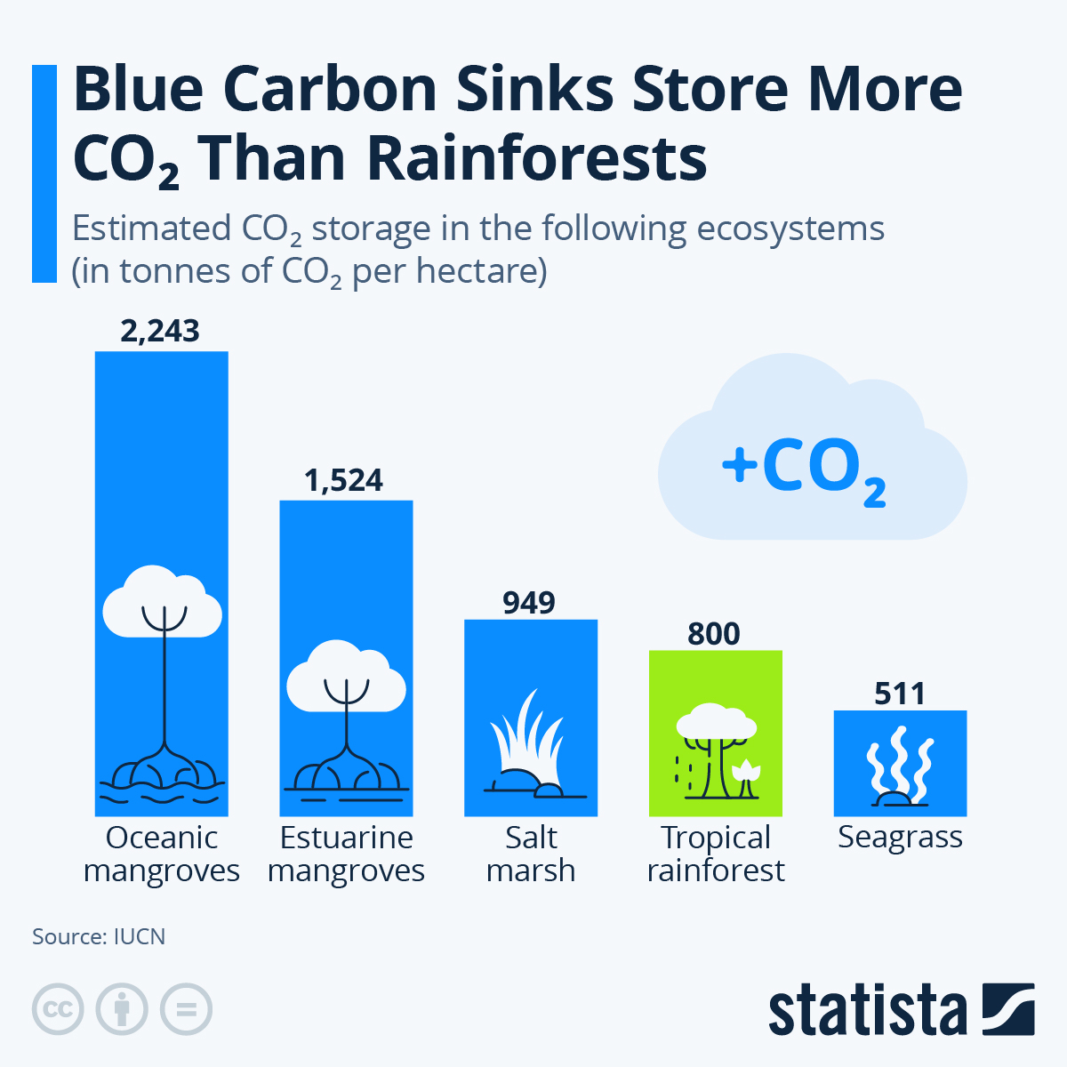 Infographic: Blue Carbon Sinks Store More CO2 Than Rainforests | Statista