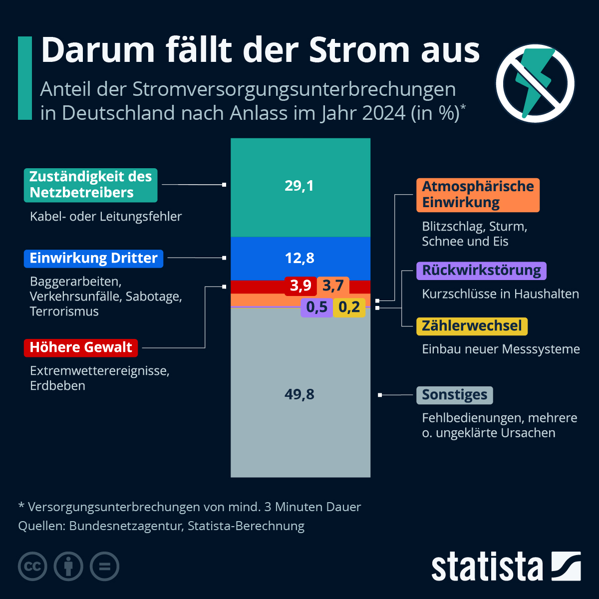 Infografik: Warum fällt der Strom aus? | Statista