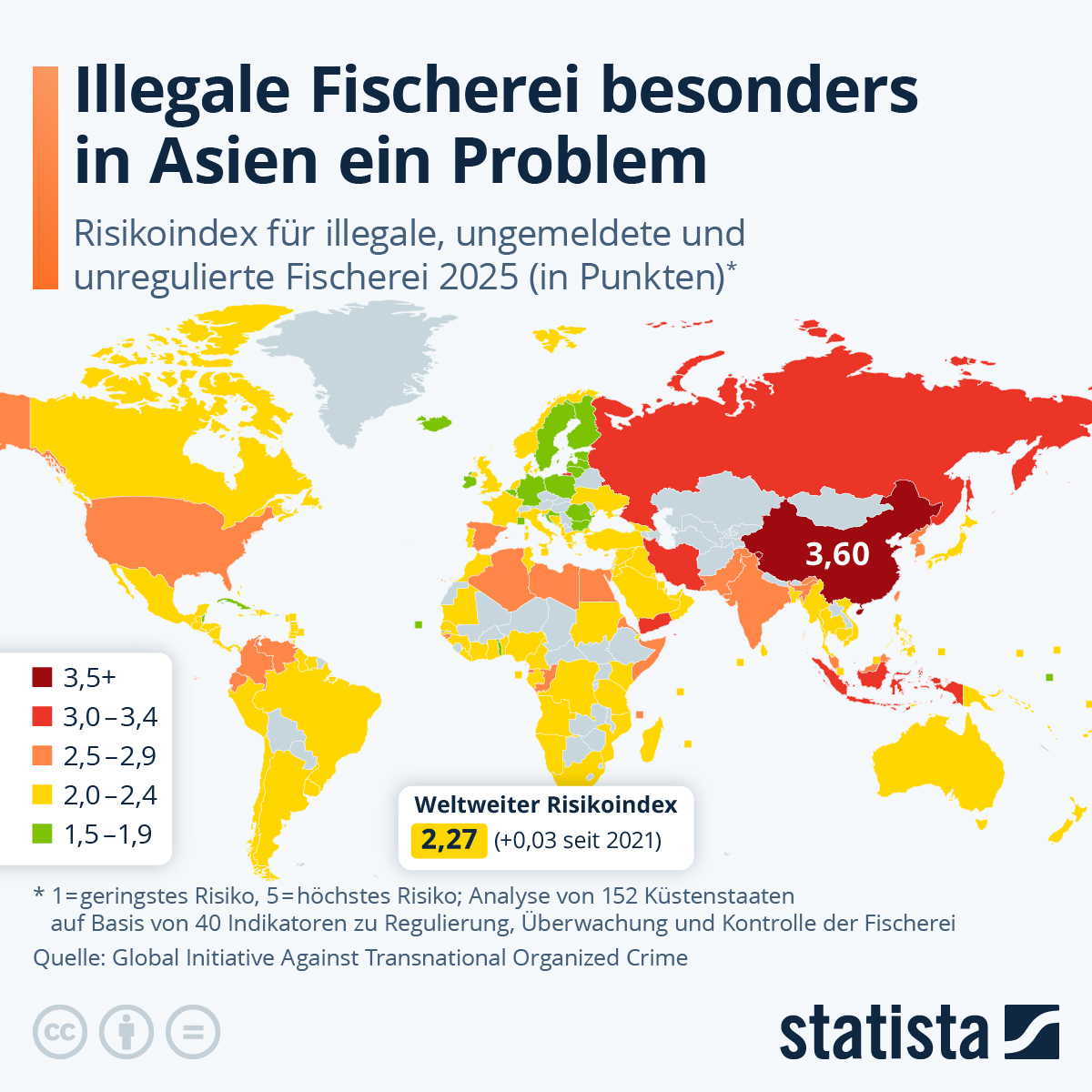Infografik: Illegale Fischerei besonders in Asien ein Problem | Statista