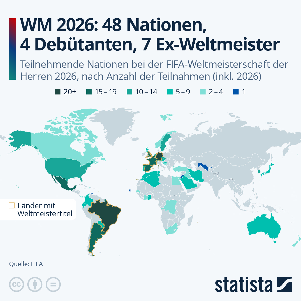 Infografik: Welche Nationalteams sind bei der FIFA-WM 2026 dabei? | Statista