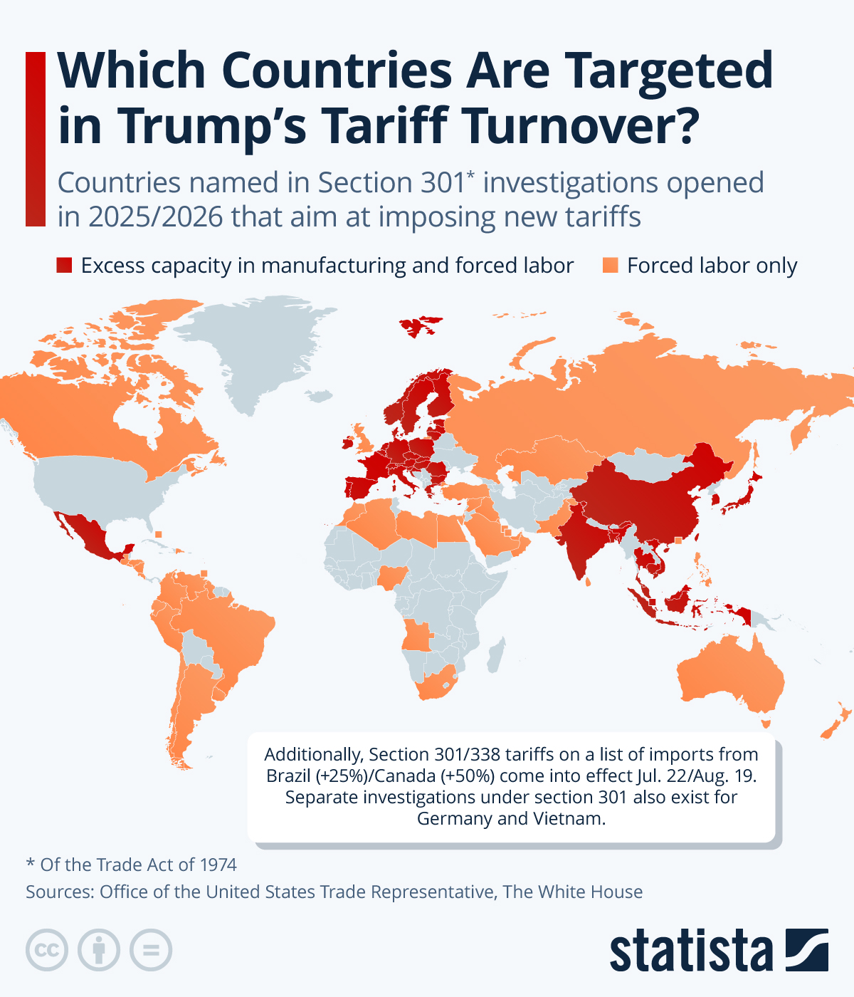 Infographic: Which Countries Are Targeted in Trump's Tariff Turnover? | Statista