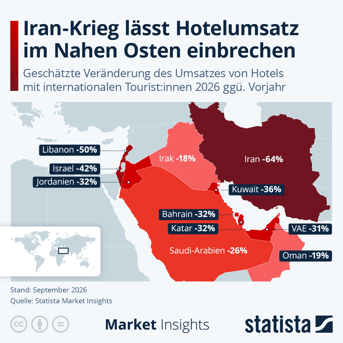 Infografik: Wie wirkt sich der Iran-Krieg auf den Tourismus aus? | Statista
