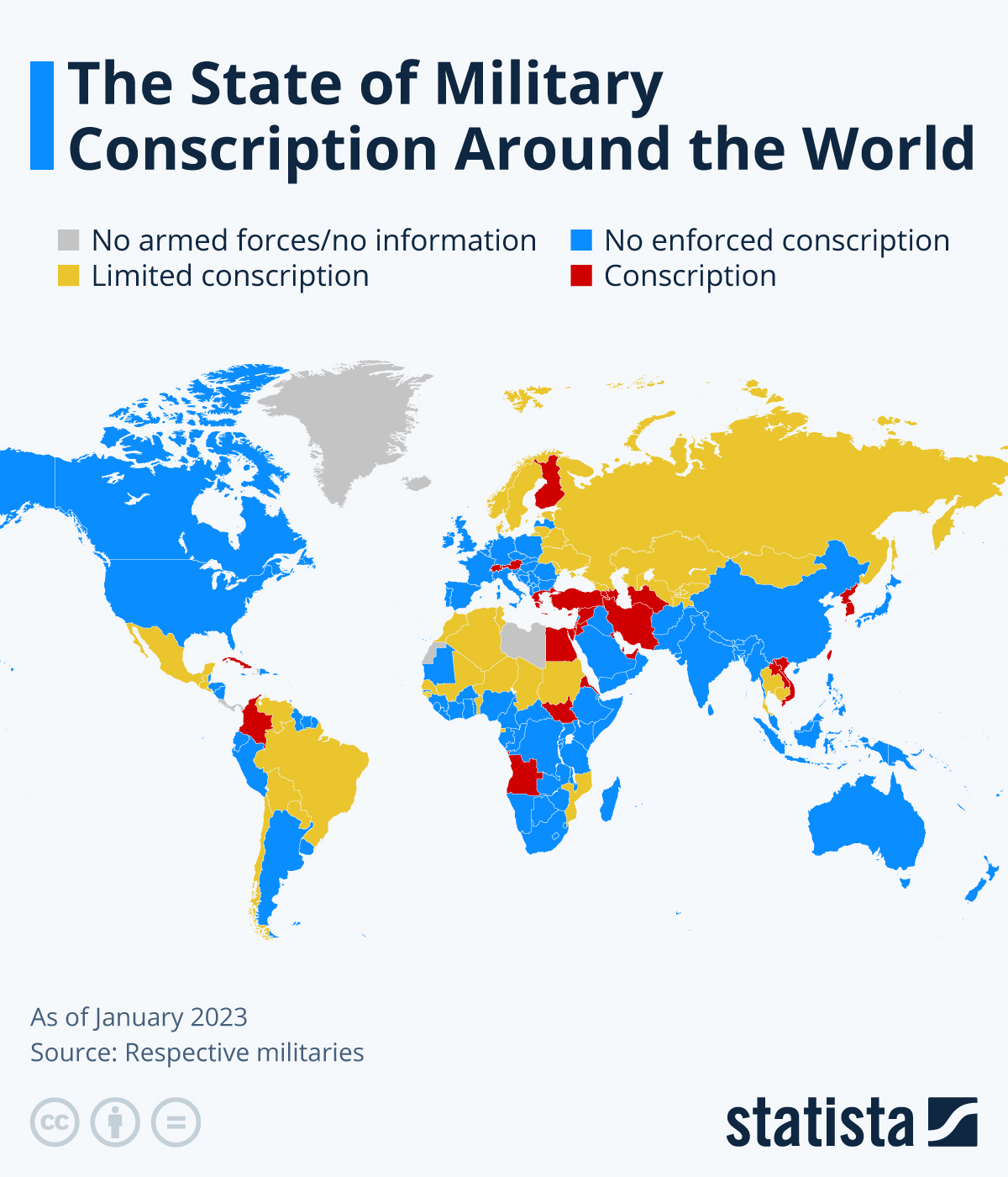 Military Conscription Laws Around The World, Mapped Digg