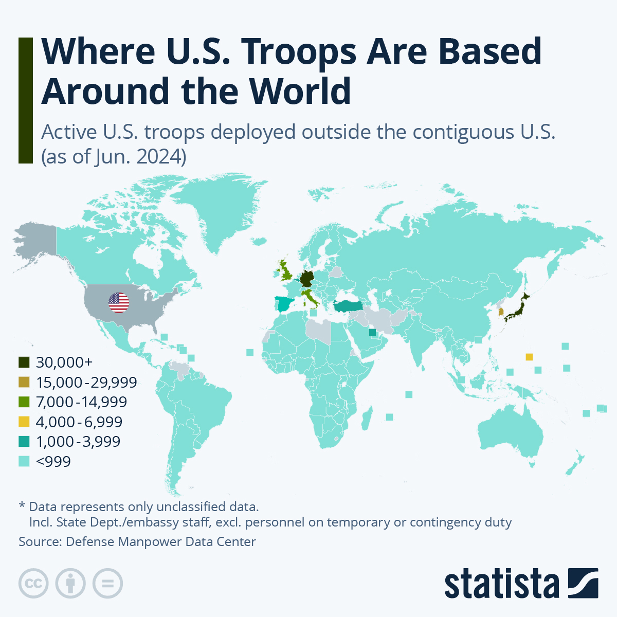 Chart: Where U.S. Troops Are Based Around The World | Statista