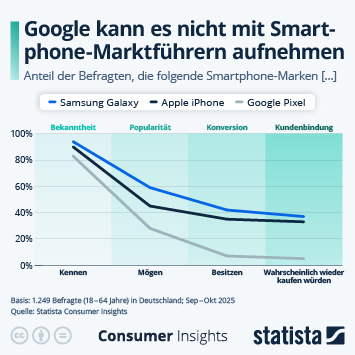 Infografik - Wie schneiden Google-Smartphones im Vergleich ab?