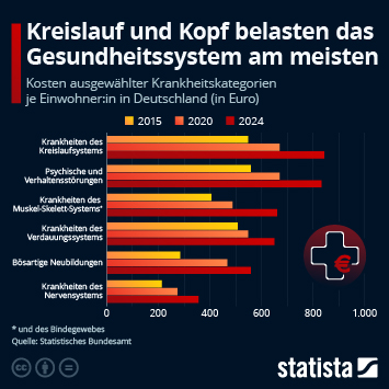 Infografik - Welche Krankheiten verursachen die meisten Kosten?