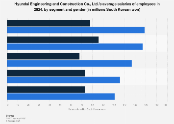 Hyundai E&C: average salaries of employees by segment and gender 2024 ...