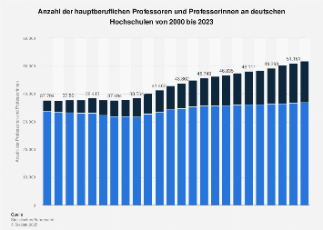 Professoren und Professorinnen an deutschen Hochschulen bis 2017