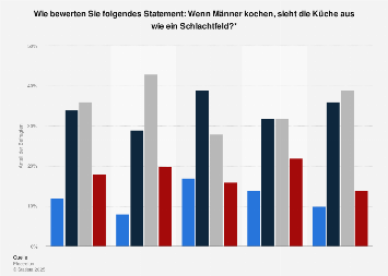 Männer hinterlassen die Küche dreckig - Statementbewertung