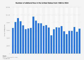 United States: number of wildland fires 2024