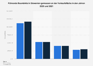 Größte Baumärkte in Slowenien nach Verkaufsfläche bis 2021 | Statista