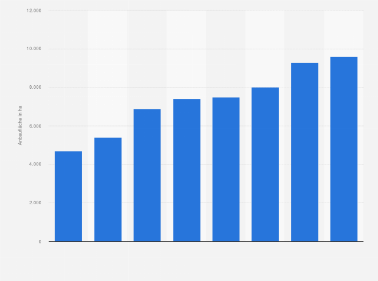 Statistik: Rebfläche im ökologischen Landbau in Deutschland in den Jahren 2009 bis 2019 (in Hektar)