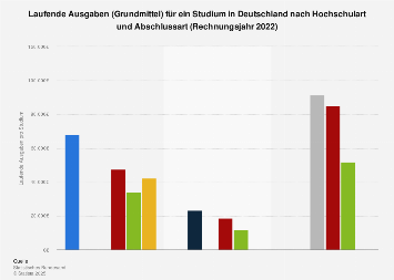 Ausgaben für ein Studium in Deutschland nach Abschlussart und Hochschulart 2013