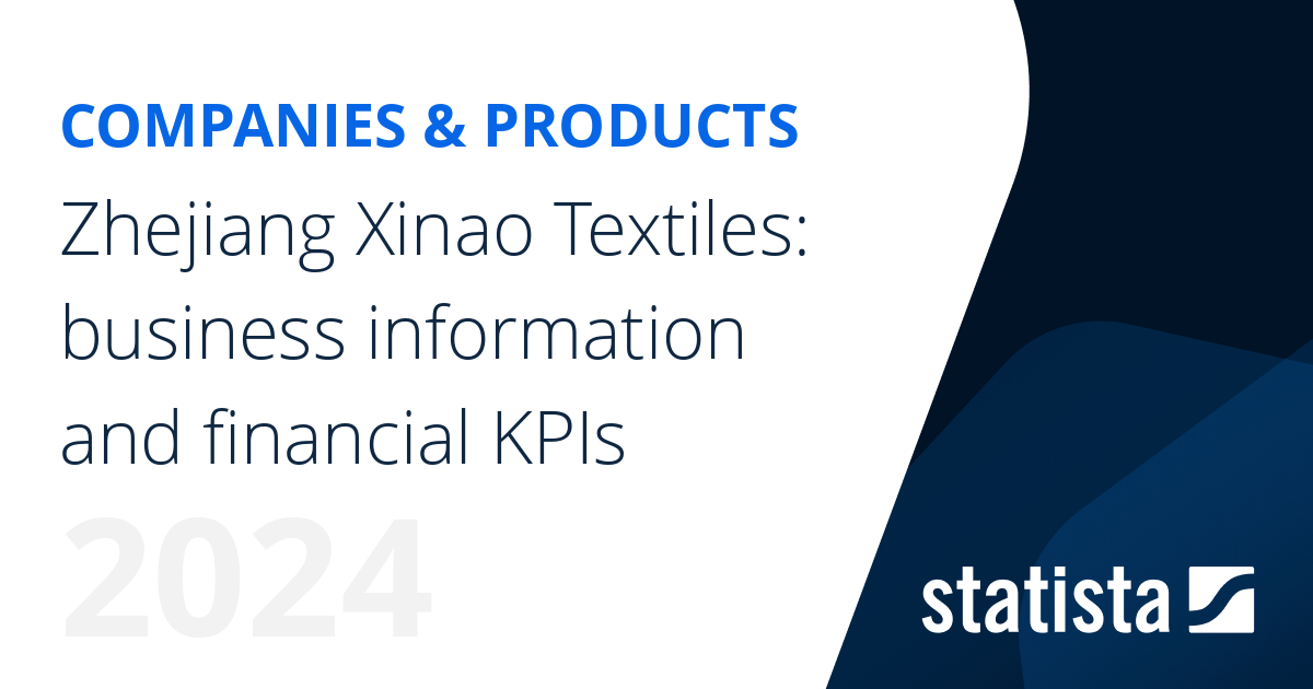 Zhejiang Xinao Textiles business information and financial KPIs Statista