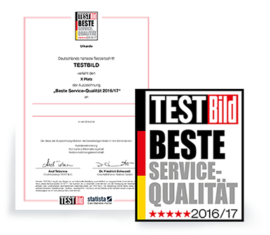 Autobild-Award - Beste Servicequalität 2016/17 Testild-Award - Beste Service-Qualität 2016/17